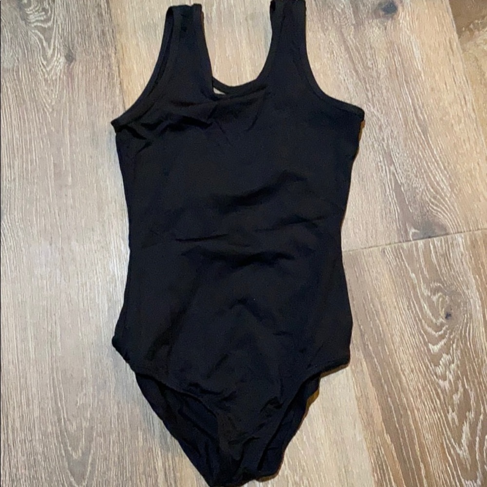 Bloch sleeveless black leotard. Child Medium